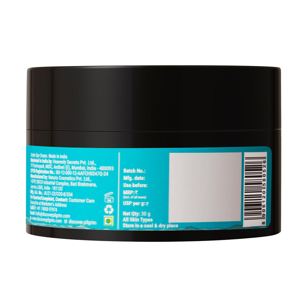 Pilgrim Retinol Under Eye Cream with Korean White Lotus & Hyaluronic Acid | Hydrating Eye Cream for Dark Circles, Fine Lines & Puffiness | For Men & Women | 1.06 Oz (30gm)