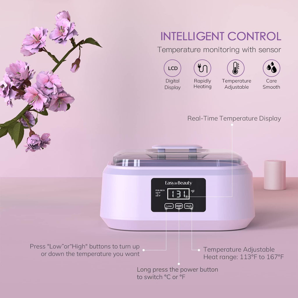 Paraffin Wax Machine for Hand and Feet - 3000ml Hand Wax Paraffin Machine for Arthritis,Touchscreen Paraffin Wax Warmer with 6 Packs Lavender Wax (2.64 lbs), Paraffin Bath for Smooth & Soft Skin