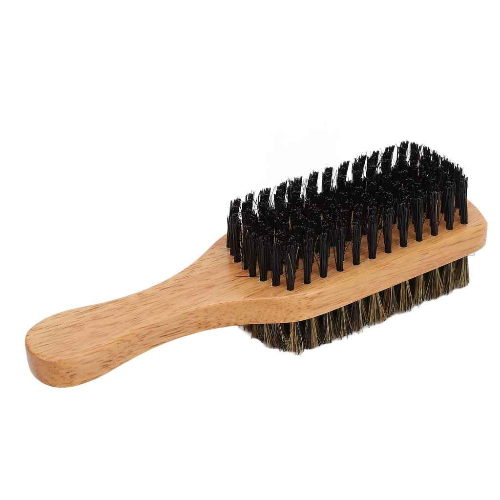Double-Sided Beard Brush for Men – Ergonomic Rubber Wood Handle with Nylon Bristles, Ideal for Detangling & Maintaining Coarse, Thick Beard Hair