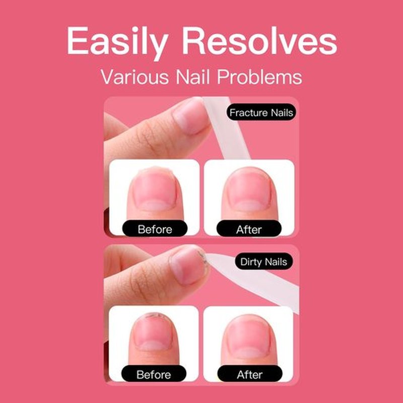 Curvlife 15g Semi Solid Nail Glue Kit for Press On Nails - 3pc Professional Set with Czech Glass File & Cuticle Pusher for Flawless Application & Removal