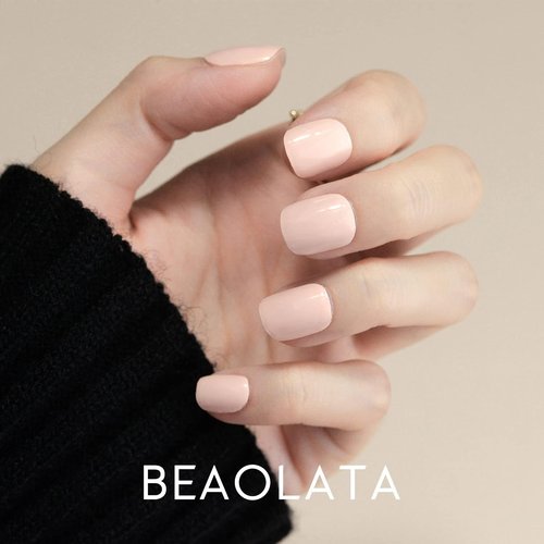 Beaolata Nail Polish Strips, 32PCS Salon Quality Wraps, Long Lasting Gel Nail Stickers for Women Easy Apply& Remove (Sweet Pink)