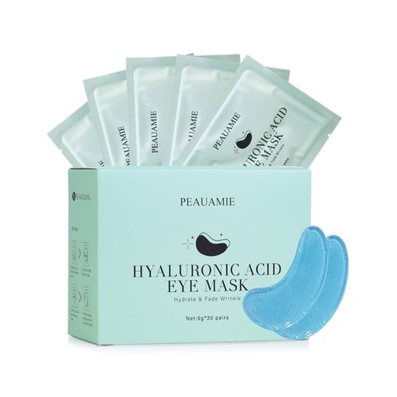 PEAUAMIE Under Eye Patches - Hyaluronic Acid Mask for Dark Circles & Puffiness | 30 Pairs