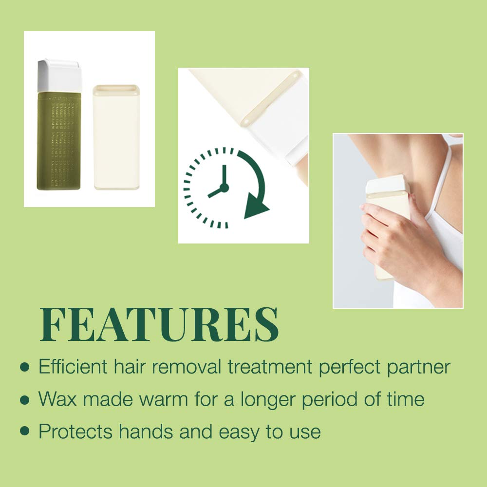 Clean + Easy Thermo Sleeve Roll On Wax Holder for Refill Cartridges, Wax Applicator Insulator, For Professional and Personal Use, 1 pc