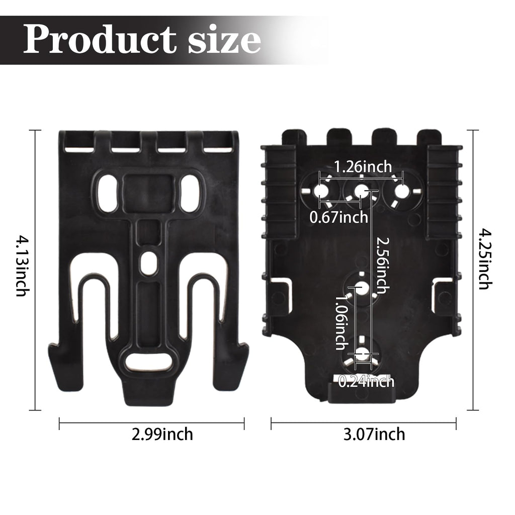 3PCS QLS Kit Quick Locking System Kit, QLS Receiver Plate Platform Attachment for Duty Holster Locking Fork Mid Ride Holster Quick Connect Drop Leg Mid-Ride Universal Belt Loop
