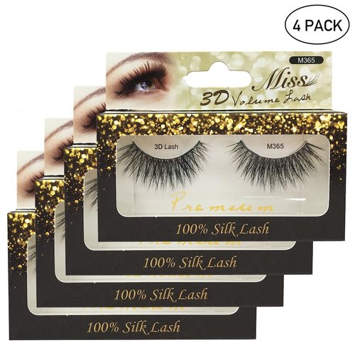 "4 Pairs" Miss Lash 100% Handmade Tapered 3D Volume lash M365