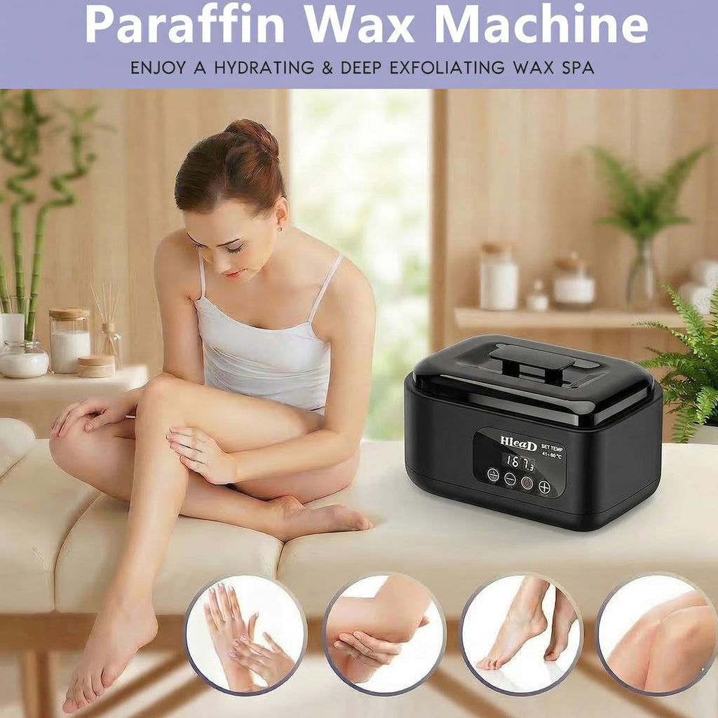 Paraffin Wax Machine for Hand and Feet，Touchscreen Paraffin Wax Warmer with 1.98lb Wax Moisturizing Paraffin Spa Wax Bath Kit, Large Capacity at Home for Smooth and Soft Skin（Pink）