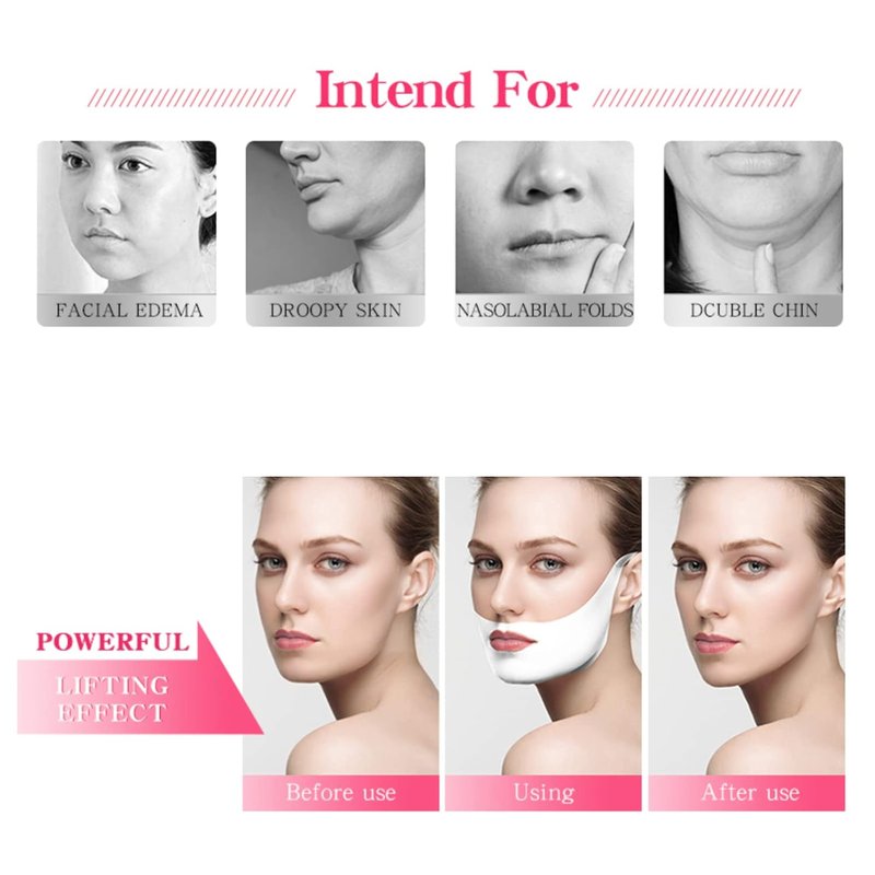 V Shape Face Mask - Firming Double V Line Lifting Mask for Women & Men | 6 Pieces