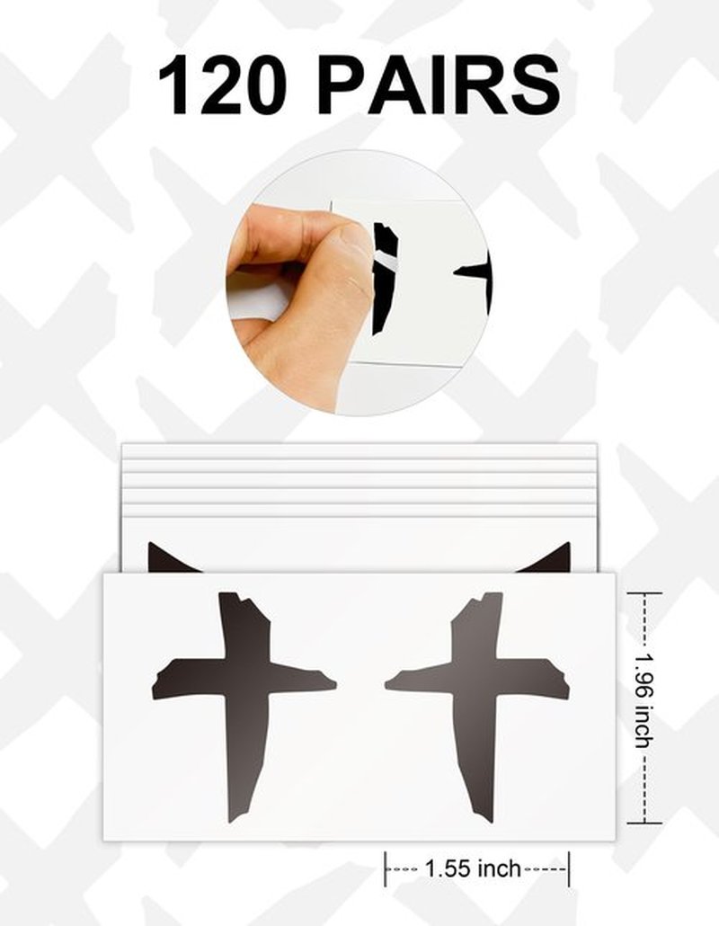 Breathable Eye Black Stickers for Men Women, Sports Face Eyeblack Sticker for Football Baseball Softball Themed Party Birthday Party Supplies (M1 120 Pairs)