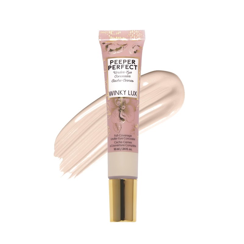 Winky Lux Peeper Perfect Under Eye Concealer, Makeup & Eye Brightener, Full Coverage Concealer for Dark Circles, Color Corrector & Eye Primer, With Collagen, Hyaluronic Acid & Vitamin E (Fair)