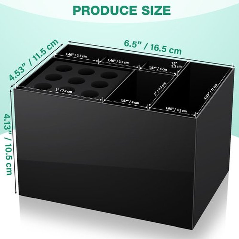 Noverlife Hair Salon Scissor Holder Box, Shear Holder for Stylist, Professional Hairdressing Scissors Rack Barber Organizer Box for Storage Combs Clips Brushes Holder, Barber Supplies Shear Case