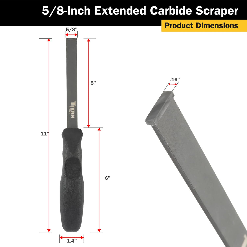 Titan 17020 Extra Long 5/8-Inch Carbide Scraper