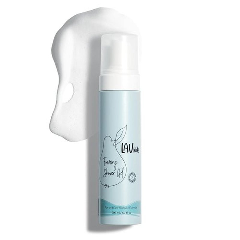 LAV KIDS Shower Gel - Gentle Body Wash for All Skin Types | 200ml Naturally Soft & Delicately Scented