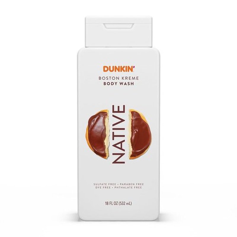 Native Body Wash - Dunkin Boston Kreme Scent | Naturally Derived, Sulfate & Paraben Free | 18 oz for Soft, Hydrated Skin