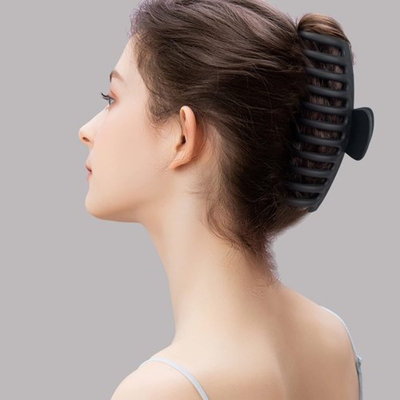 MAORULU Extra Large Matte Claw Hair Clips for Thick Hair, 5.25 lnch, for Women and Girls, 4 Pack (Black Coffee Brown Beige)