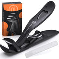 Toenail Clippers for Thick Nails - Angled Head, Wide Jaw, INXEN Ergonomic Long Handle Toe Nail Clippers for Seniors, Nail Cutter for Men & Women, Premium Steel with Nail Catcher