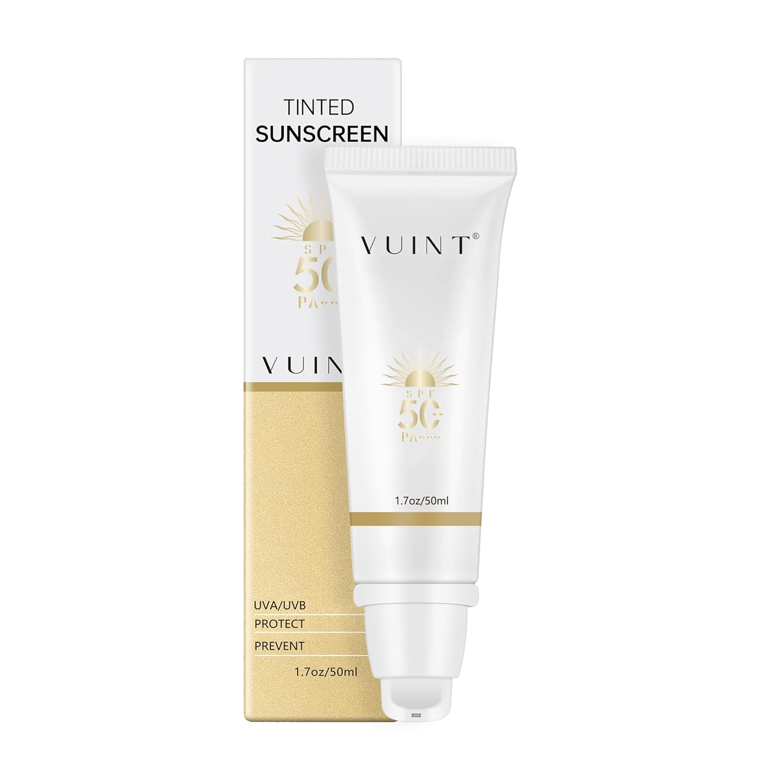Vuint Tinted Sunscreen SPF 50 - Lightweight, Non-Greasy Broad Spectrum Protection for Sensitive Skin