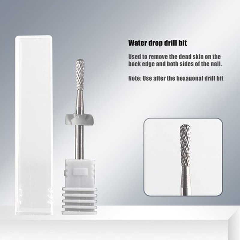 Angzhili 3 Pieces Nail Drill Bits,Cuticle Remover Drill Bits Kit,Tungsten Steel Nail Drill Bits,Manicure Tools for Nails