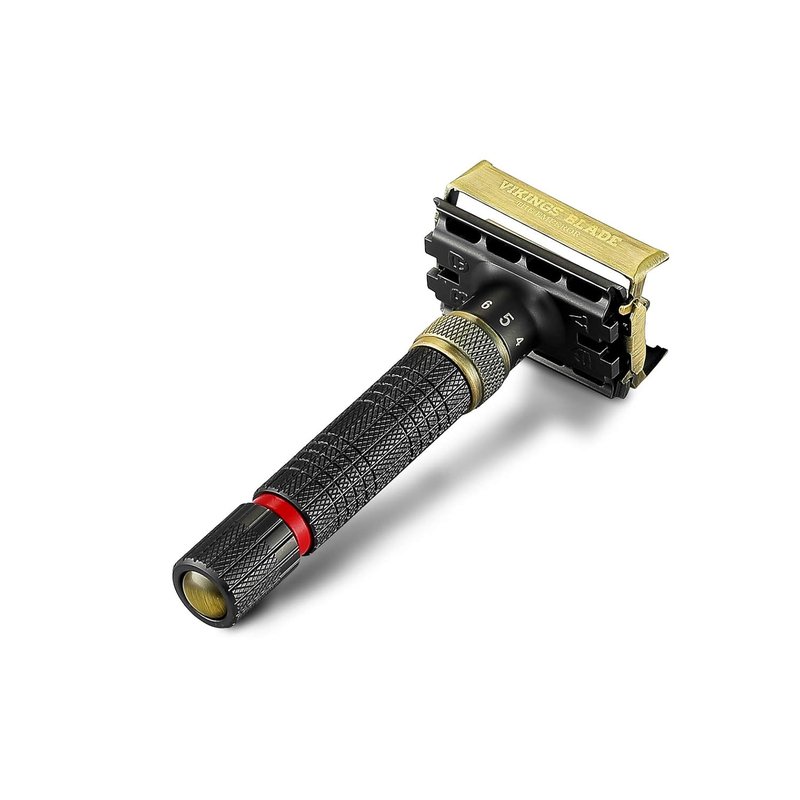 VIKINGS BLADE Adjustable Double Edge Safety Razor - Eco-Friendly & Reusable with Luxury Case | The Emperor “Meiji”
