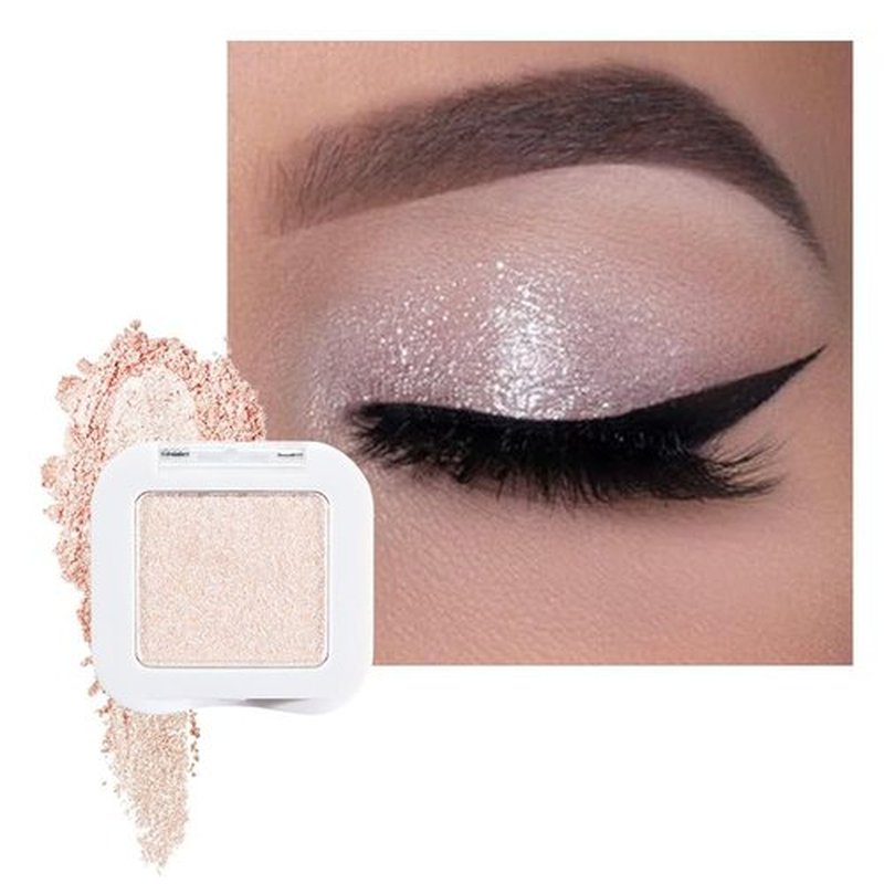 Evpct Pear White Shimmer Eyeshadow Palette - High Pigment Glitter Cream for Older Women | Mini Size