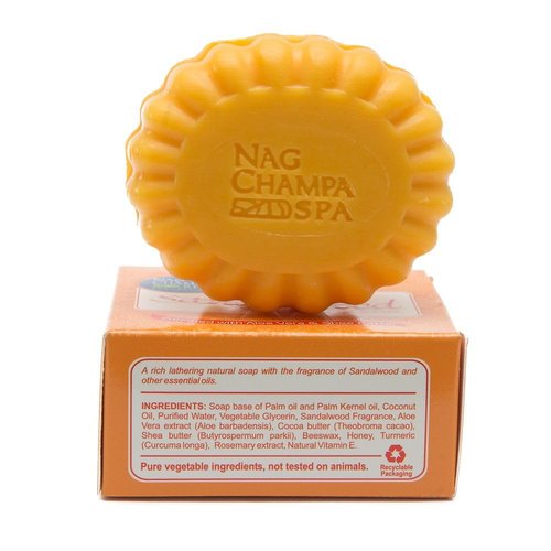 Nag Champa Soap Gift Set - 6 Bars (5.2 oz / 150gms Each) - 2 Bars of Nag Champa, Sandalwood, and Patchouli.