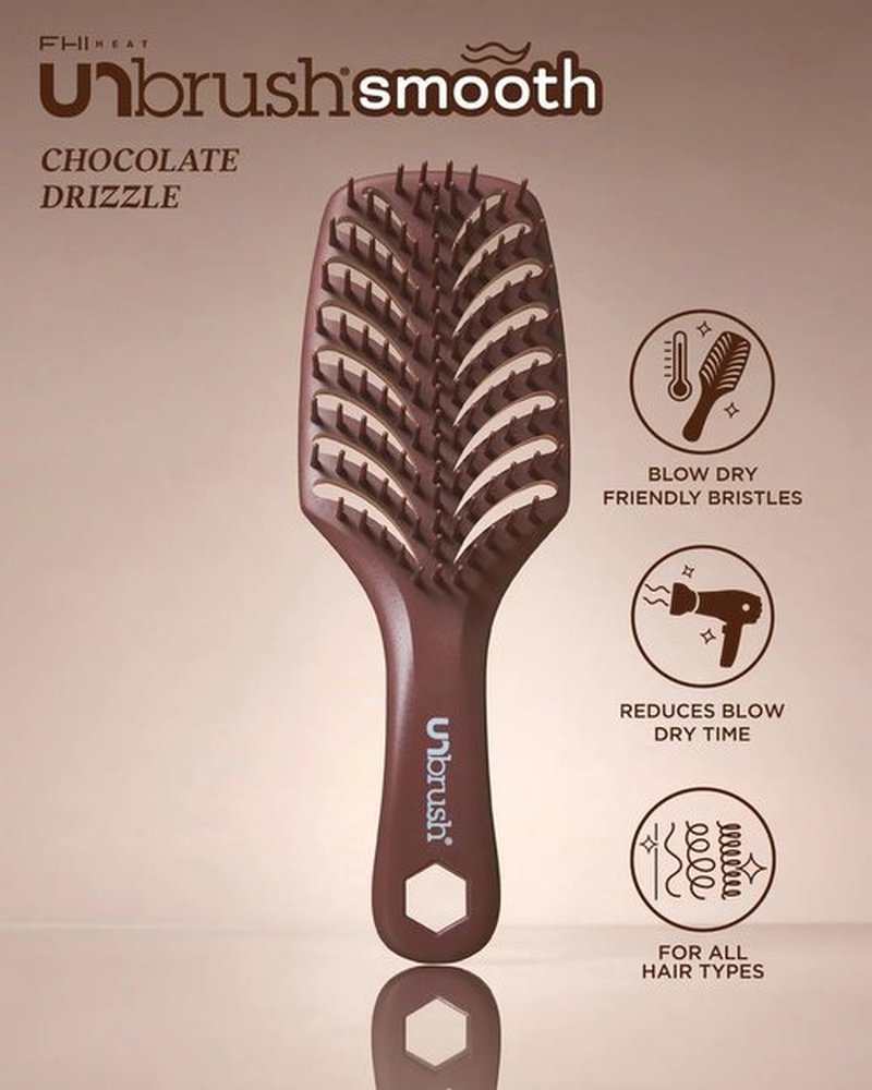 FHI Heat UNbrush - Heat Resistant Detangling Smoothing Brush for All Hair Types | Pain-Free Brushing