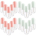 BOSMIOW 20pcs 5ml Mini Clear Plastic Lip Gloss Tubes Empty Capsule Shaped Lipbalm Bottle Travel Size Lipstick Tubes,DIY Lip Gloss Container Vials with Wand Brush,2Colors