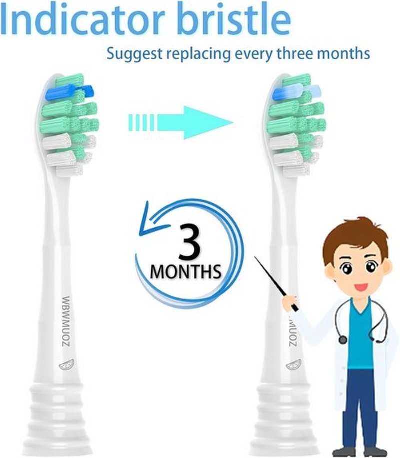 Philips Sonicare Replacement Toothbrush Heads - Snap-On C2/C1 Compatible, 6 Pack for Superior Cleaning