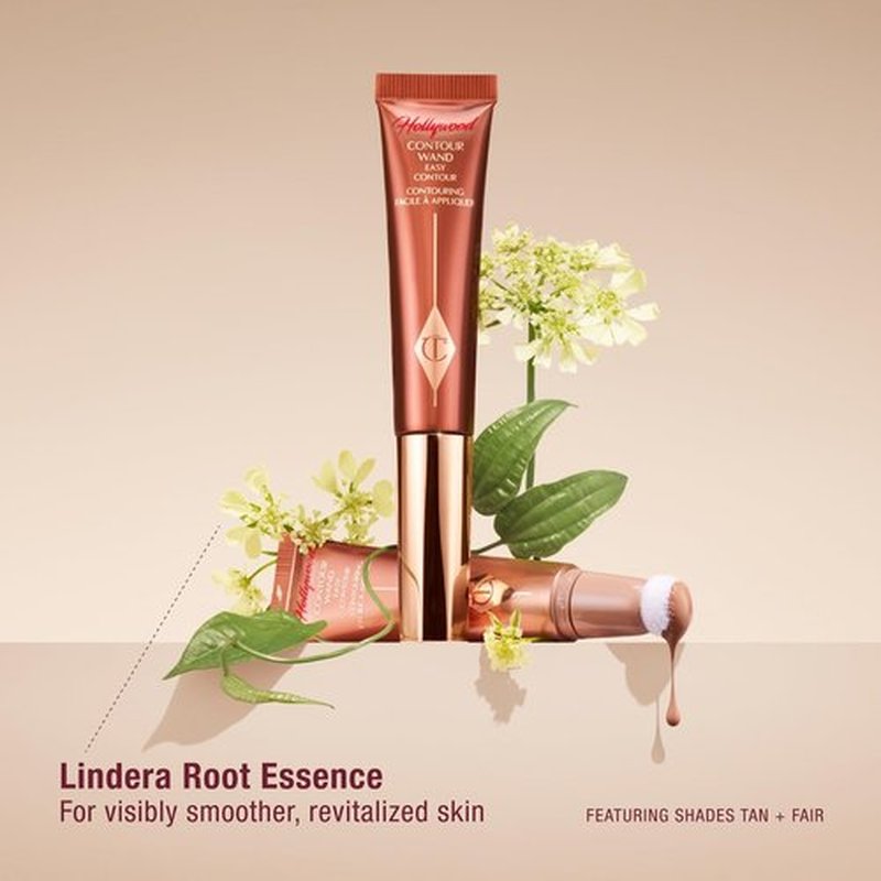 Charlotte Tilbury Hollywood Liquid Contour Wand - Easy-to-Use Contour Stick & Liquid Bronzer for Sculpting & Shaping - Leaves a Natural-Looking Sculpted Finish - Fair/Medium