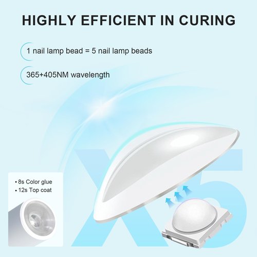 DUKASOU Portable Mini LED Nail Lamp for Gel Polish - Cordless Rechargeable USB Nail Dryer for Fast Curing Home DIY Manicure Art