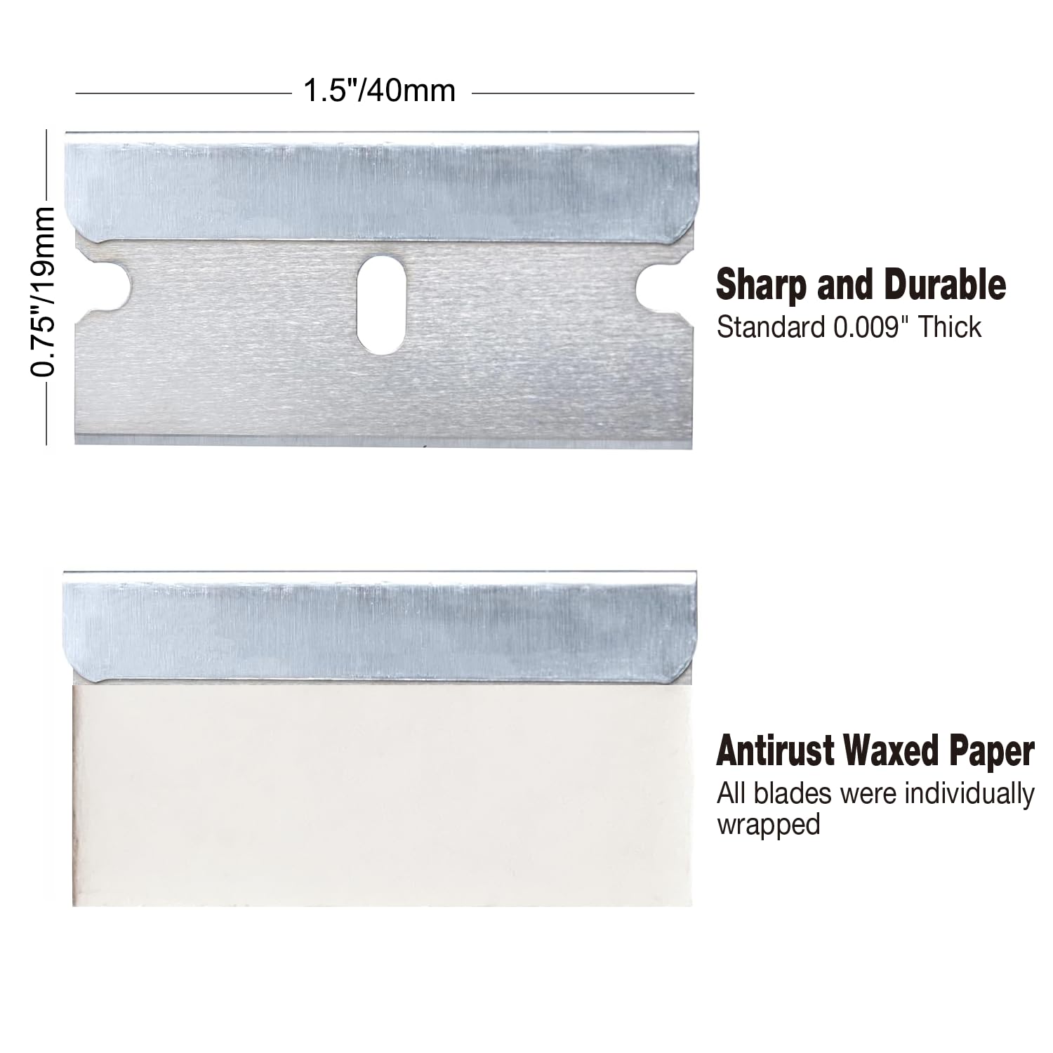 Great Andrew Single Edge Razor Blades, 100 Pack Straight