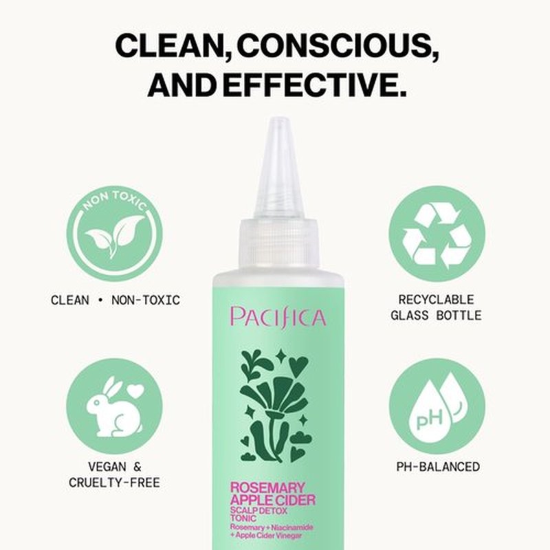 Pacifica Scalp Detox Tonic - Exfoliating Scalp Treatment with Glycolic & Salicylic Acid - 5 oz