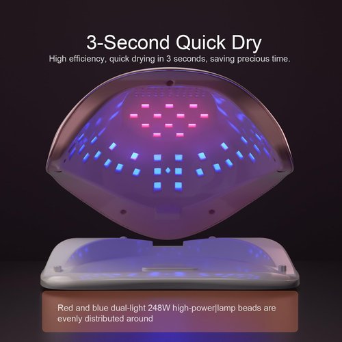 LVAINIT Pink UV LED Nail Lamp – Elegant Touch Screen Nail Dryer with 4 Timer Settings, Detachable Base & Dual Light Beads for Quick Gel Polish Curing – Salon-Quality Manicure at Home