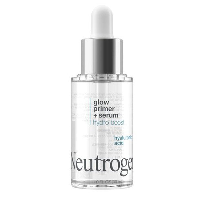Neutrogena Hydro Boost Glow Booster Primer & Serum, Hydrating & Moisturizing Face Serum-to-Primer Hybrid, Infused with Purified Hyaluronic Acid & Designed to Instantly Hydrate, 1.0 fl. oz