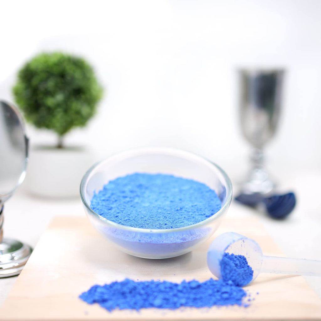 ClearLee Kaolin Ocean Blue Clay Cosmetic Grade Powder - 100% Pure Natural Powder - Great For Skin Detox, Rejuvenation, and More - Heal Damaged Skin - DIY Clay Face Mask
