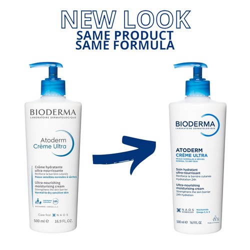 Bioderma Atoderm Ultra Cream - Hydrating Body Moisturizer for Normal to Dry Sensitive Skin