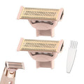 Finish Touch Flawless | 2 Pack Replacement Body Razor Heads with Clean Brush - Rose Gold