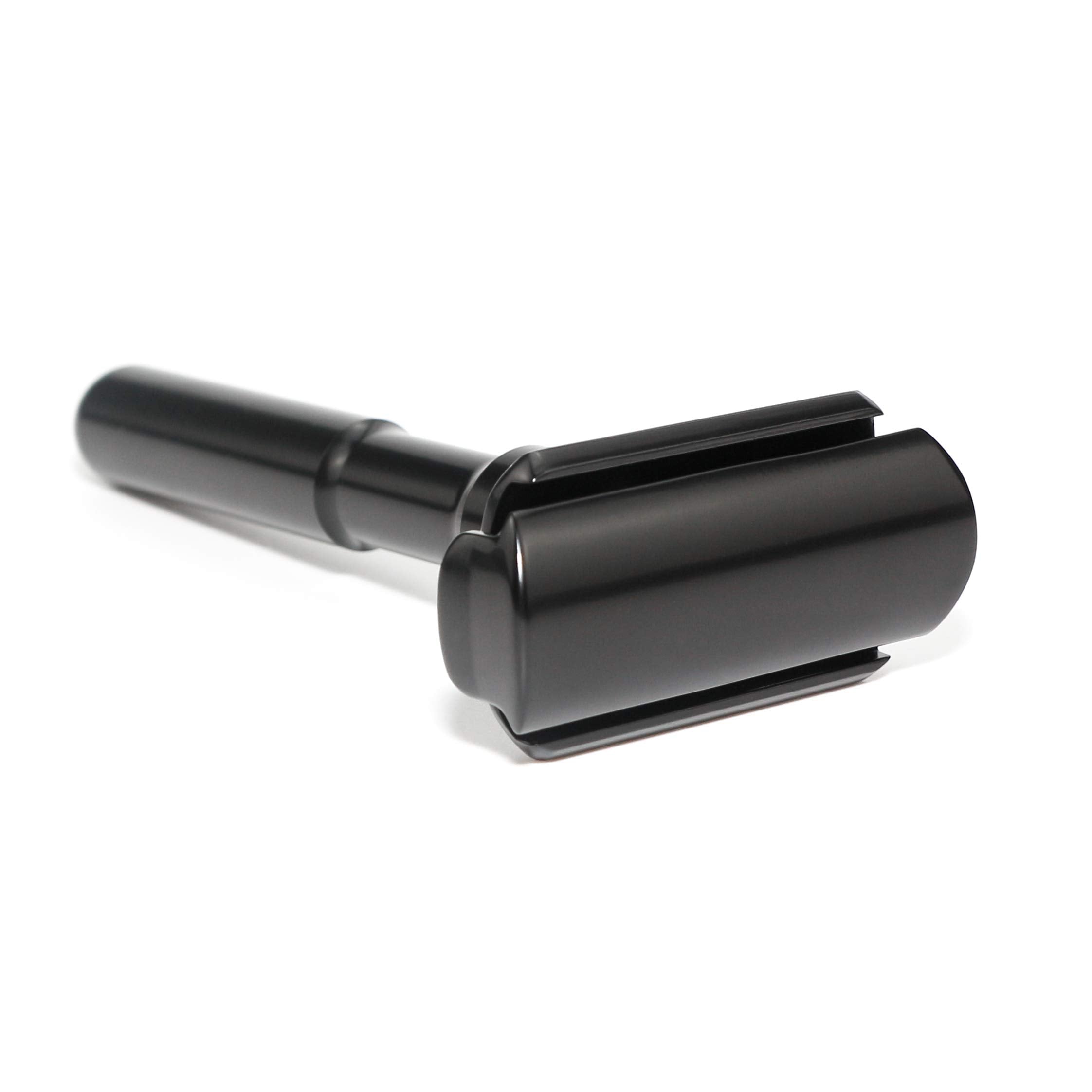 Adjustable Safety razor double edge razor Classic Safety razor, Matte black coating.RZ700 (1 Razor, 1 Leather Protective Sleeve & 10 pcs Titanium Coated Blades)