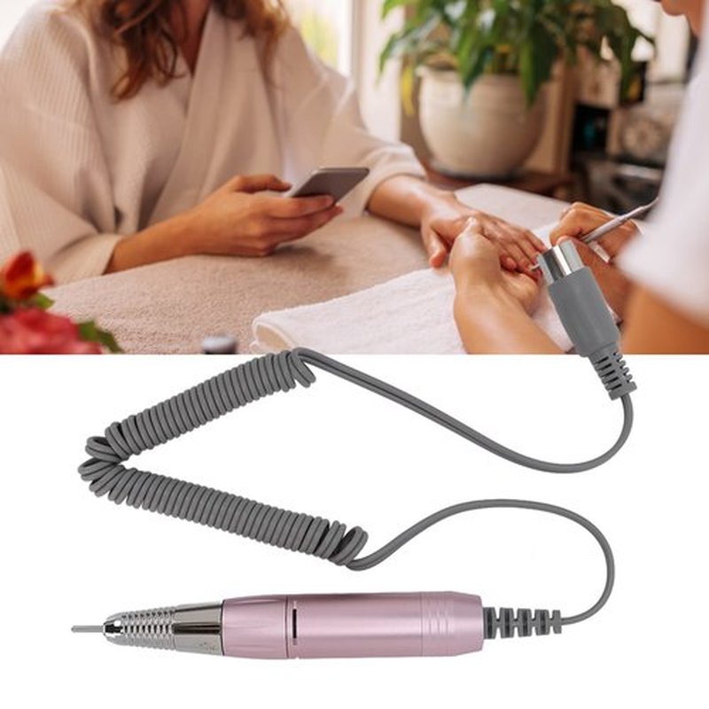 Electric Nail Drill Handle, 5 Pin Adjustable 30000Rpm Nail Drill Handpiece Low Noise Metal Grinding Polishing Pen Salon Home Use for Manicure Pedicure Machine