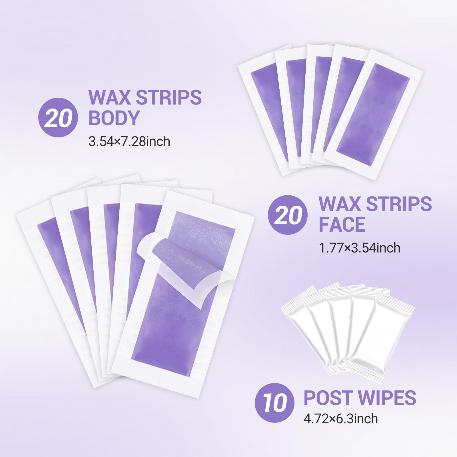 Nest Timber Wax Strips for Hair Removal – 50Count with Soothing Wipes – No Heat Waxing Kit for Women & Men, Face & Body, Bikini, Legs, Underarms – Travel-Friendly & Gentle on Skin