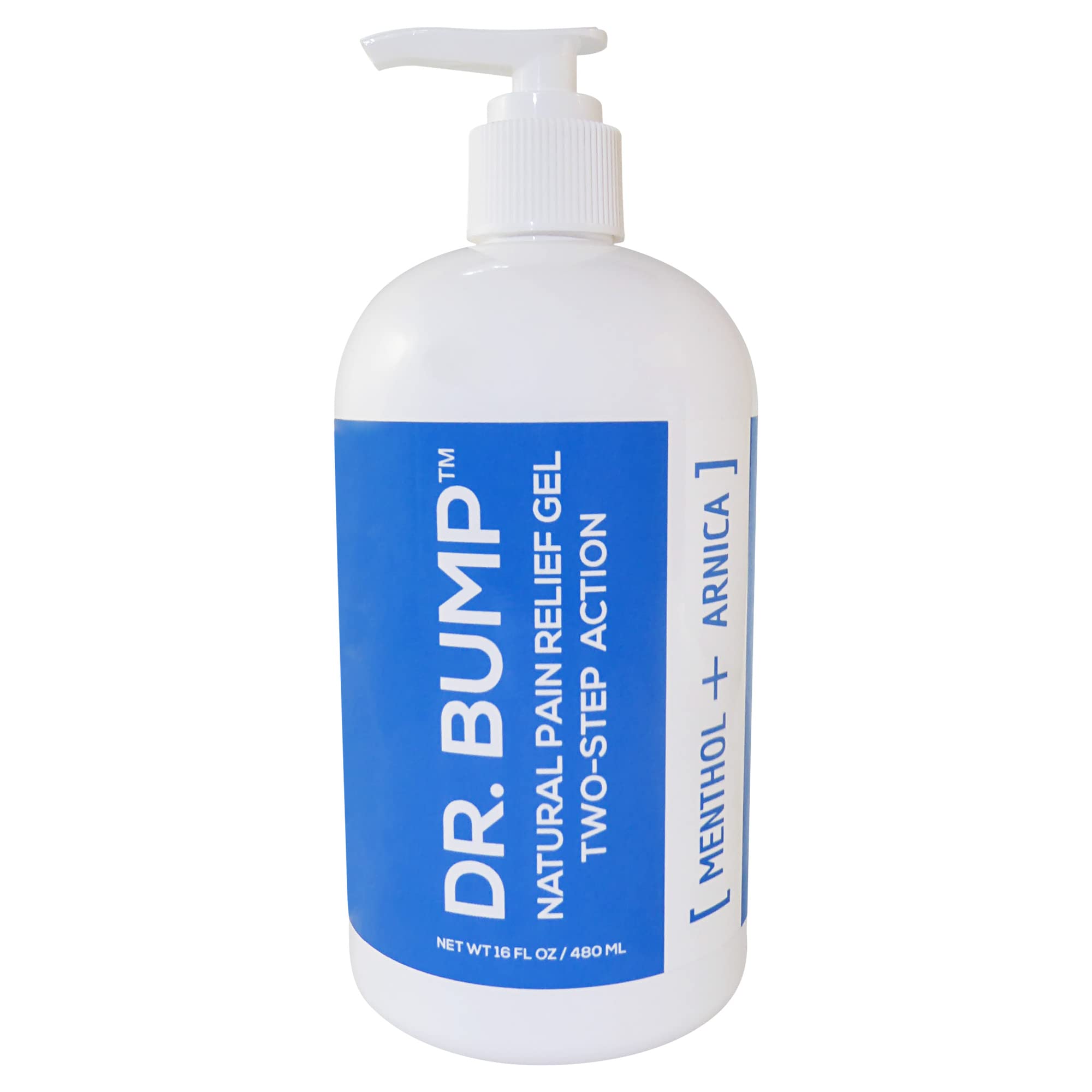 Waxness Dr. Bump Natural Pain Relief Cooling Gel Menthol & Arnica 16 fl oz (475 ml) – Fast Absorbing Muscle Comfort Gel – Professional Skin Care – Made in USA