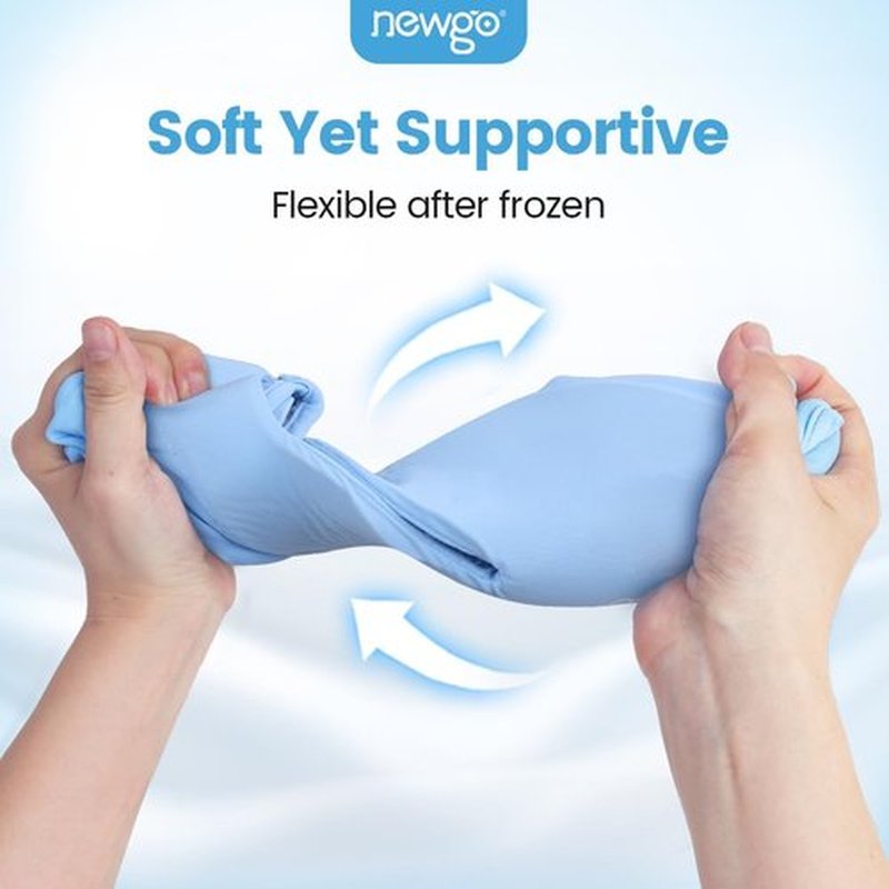 NEWGO Ice Pack Face Ice Mask for Puffy Eyes, Cooling Face Mask Reusable with Thick Gel Pad in Forehead & Eye Zones for Migraines, Post-Surgery, Redness, Allergy Swelling Pain Relief
