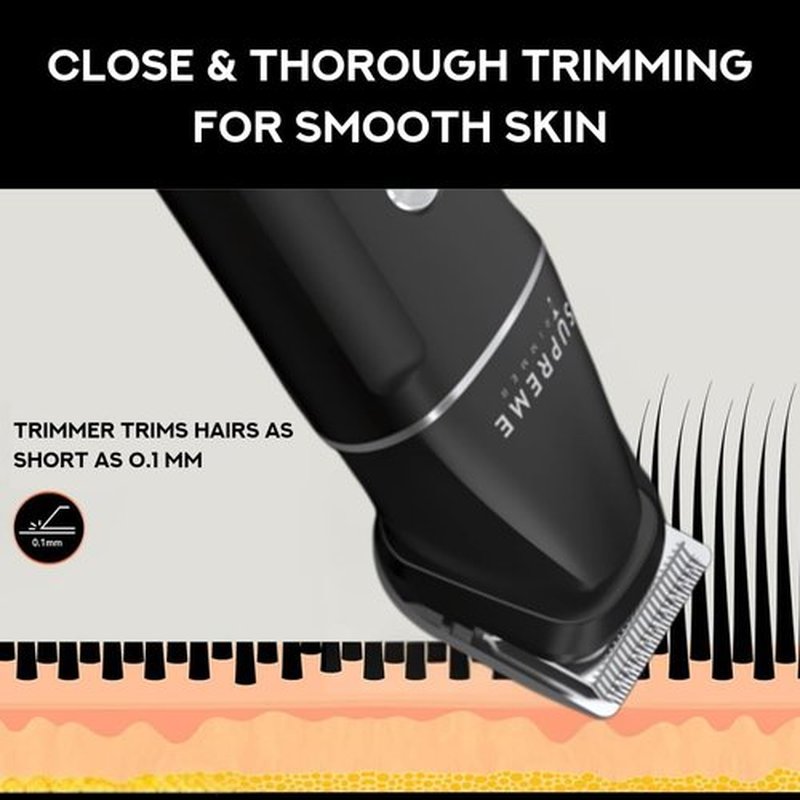 Supreme Trimmer - All-in-One Waterproof Multigroomer for Men | Rechargeable Beard, Body & Nose Hair Kit | SMG3030