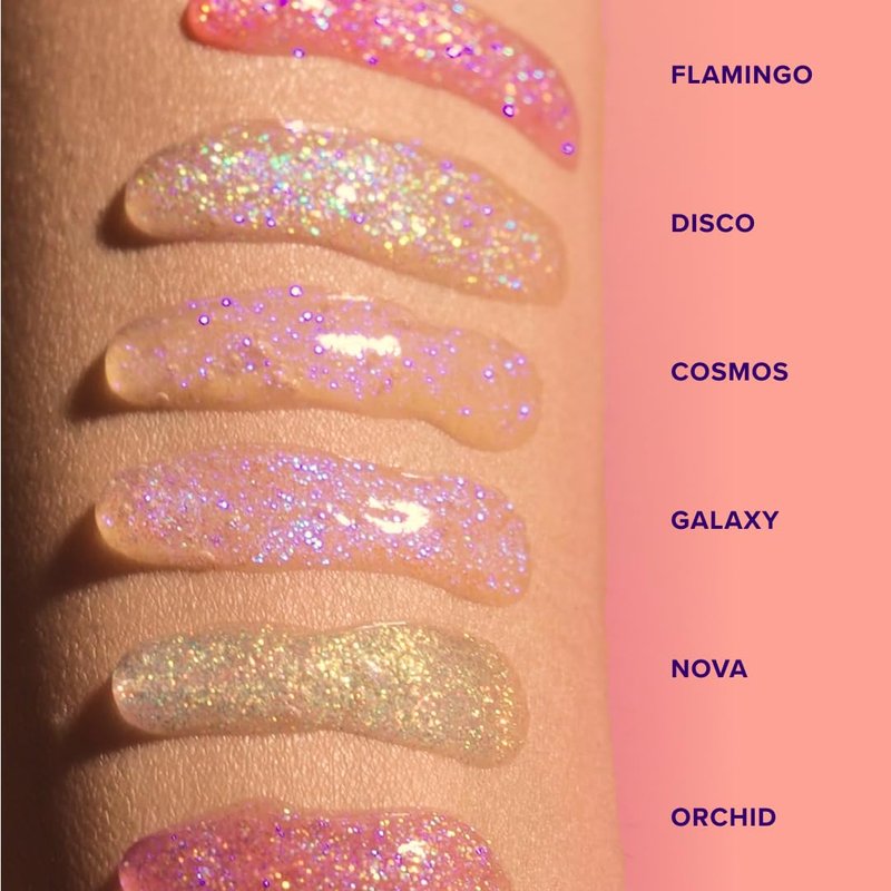 Unicorn Snot Holographic Glitter Lip Gloss - Sparkly Vegan & Cruelty-Free Shine | 0.37 fl oz (Flamingo Pink)