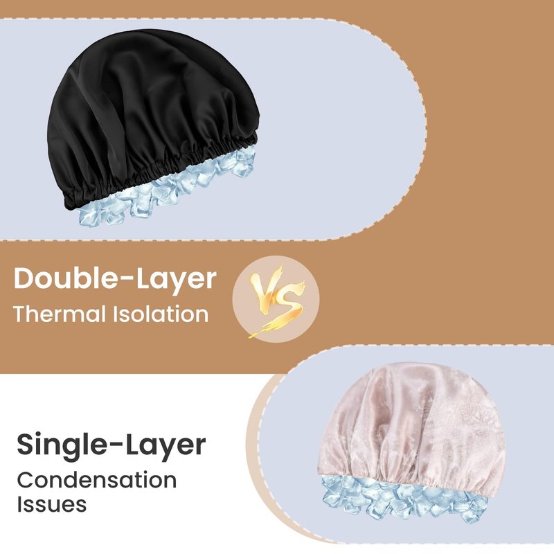 Zixsavk Adjustable Double Layer Silk-Satin Hair Bonnet for Women - Sleep Hair Protector Ideal for Natural Curly Hair, Anti-Frizz & Moisture Retention (black,Large)