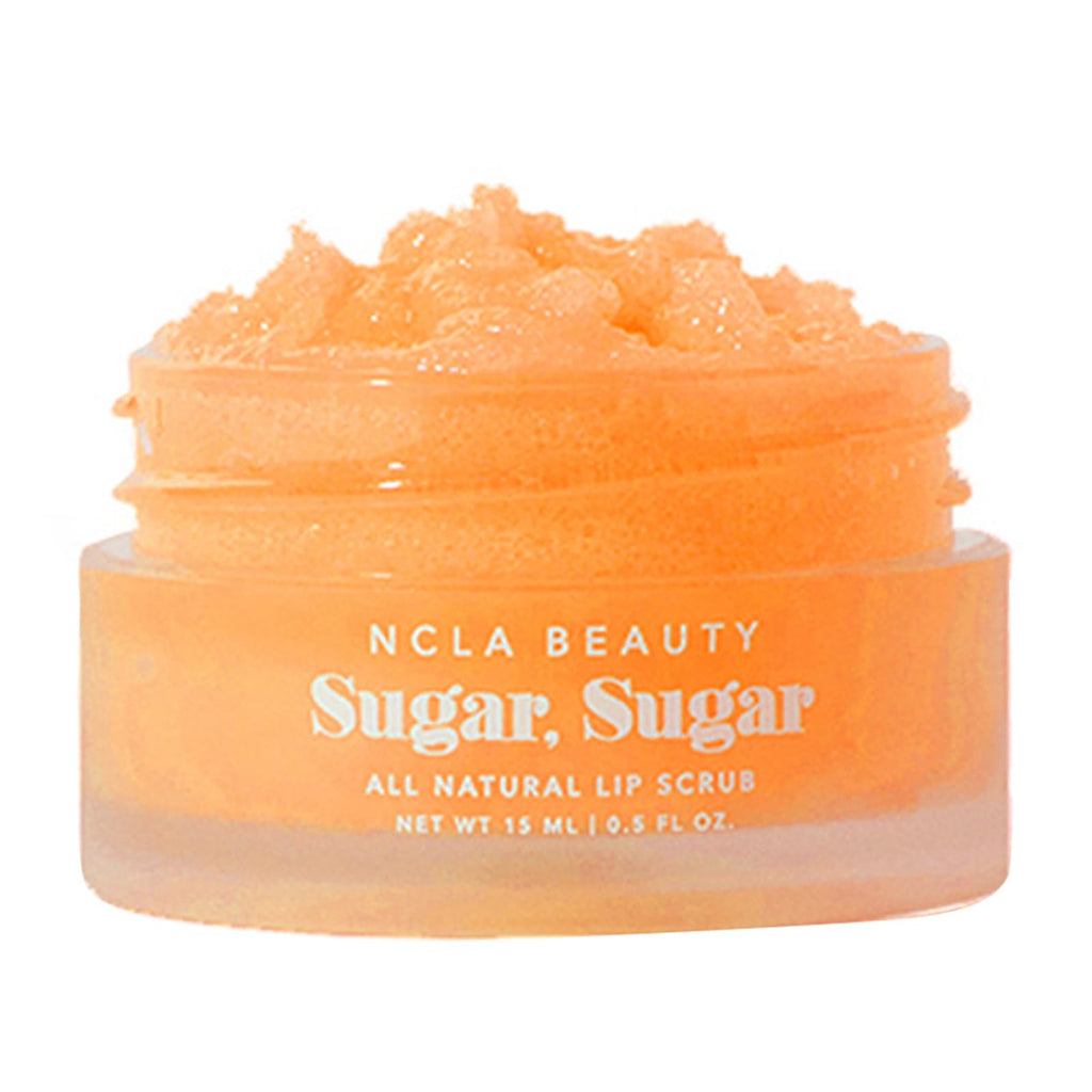 NCLA Beauty Sugar All Natural Lip Scrub - Lip Exfoliator - Made with Sugar, Cocoa and Shea Butter, Agave Nectar - Peach - 0.5 oz