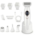 Bikini Trimmer for Women, Electric Razors for Silk Skin 5-in-1, IPX7 Waterproof, USB Rechargeable, Electric Razors for Women for Face, Eyebrows, Body, Bikini Zone with Charging Station