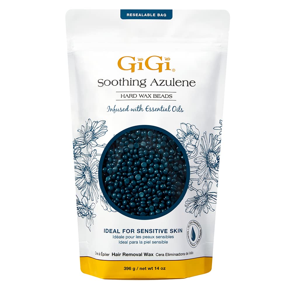 GiGi Hard Wax Beads for Hair Removal Face, Body & Sensitive Skin, 14 oz