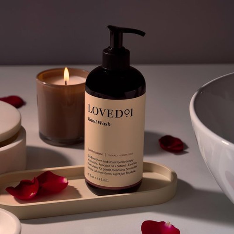 Loved01 Hand Wash, John Legend Skincare, Liquid Hand Soap, Gentle & Hydrating, Cruelty-Free, Oprah's Favorite Things, Formulated with Nourishing Oils, Just Because Soft Floral Scent, 15 oz