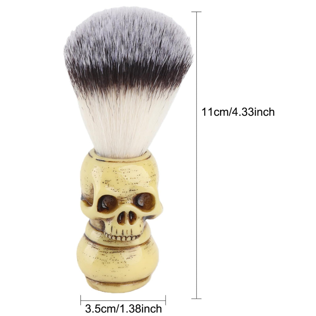 Shaving Brush, Hair Shave Brush, Skull Head Shape Mens Shaving Brush for Shaving Cream Foam or Soap