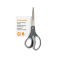 Fiskars 8” Left-Handed Titanium Scissors, SoftGrip Handle for Comfort, Durable Stainless Steel Blades for Home and Office Use
